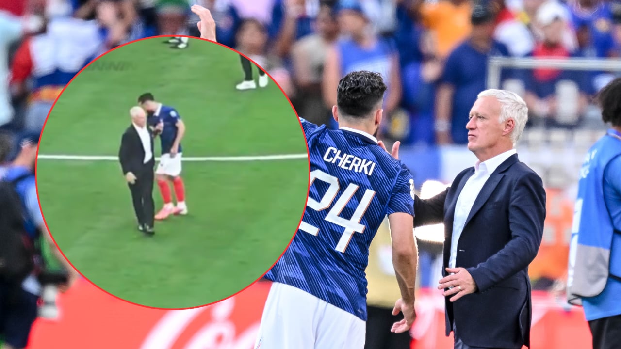 Rayan Cherki y Didier Deschamps, de la Selección de Francia en medio de su desencuentro del Mundial 2026