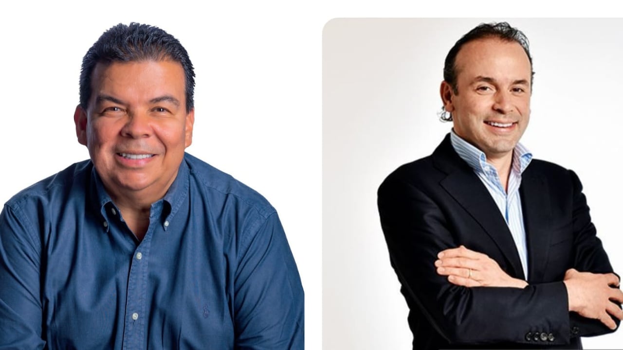 De izq. a der. Roberto Ortiz y Alejandro Eder, candidatos a la Alcaldía de Cali.