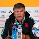 Nelson Abadía durante la rueda de prensa posterior a la derrota de Colombia ante Marruecos.