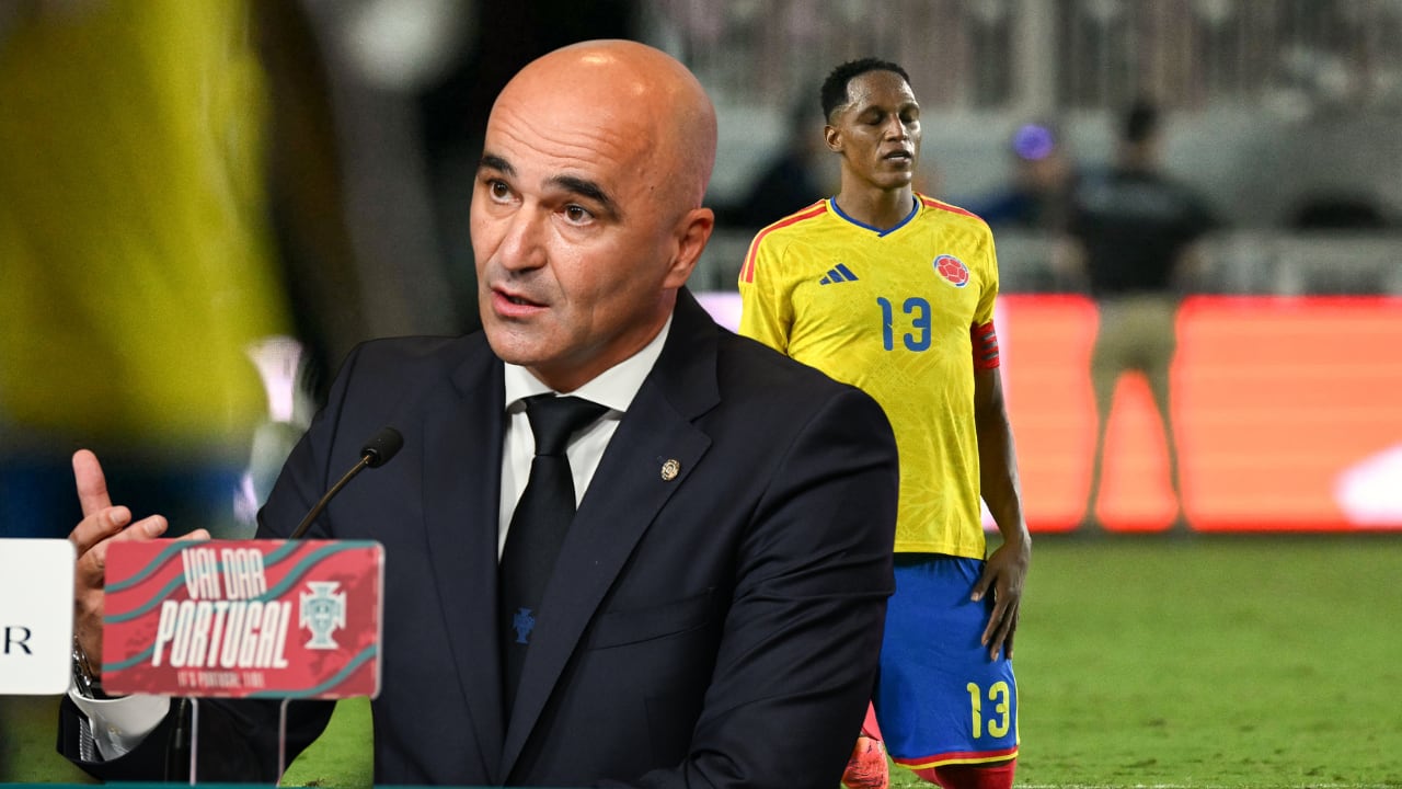 Roberto Martínez, DT de Portugal y Yerry Mina. El entrenador hizo referencia a Colombia, así como a los demás rivales en el grupo K del Mundial 2026