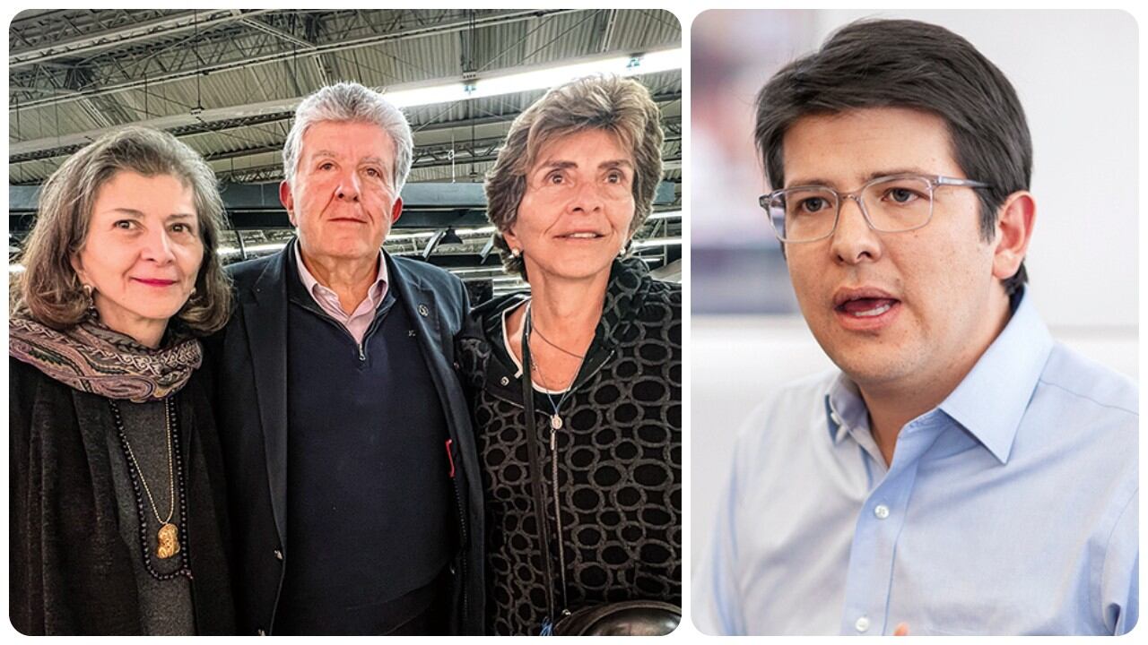 María Victoria, Julio César y Claudia, tíos de Miguel Uribe Turbay.