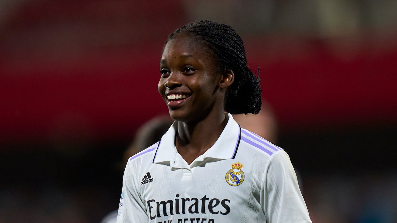 ALCALA DE HENARES, SPAIN - MARCH 12: Linda Caicedo of Real Madrid reacts after the game during the Liga F match between Atletico de Madrid and Real Madrid on March 12, 2023 in Alcala de Henares, Spain. (Photo by Diego Souto/Quality Sport Images/Getty Images)