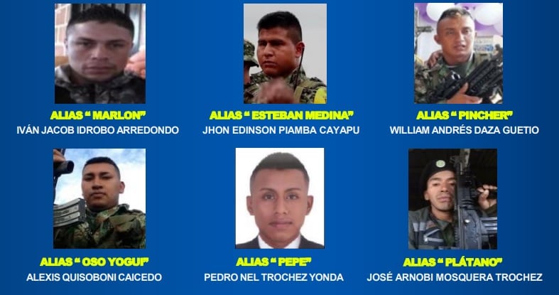 El cartel de los más buscados del GAO-R ‘Jaime Martínez’