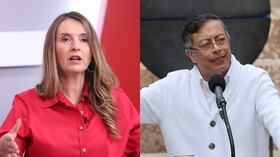 Paloma Valencia y Gustavo Petro.