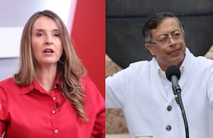 Paloma Valencia y Gustavo Petro.