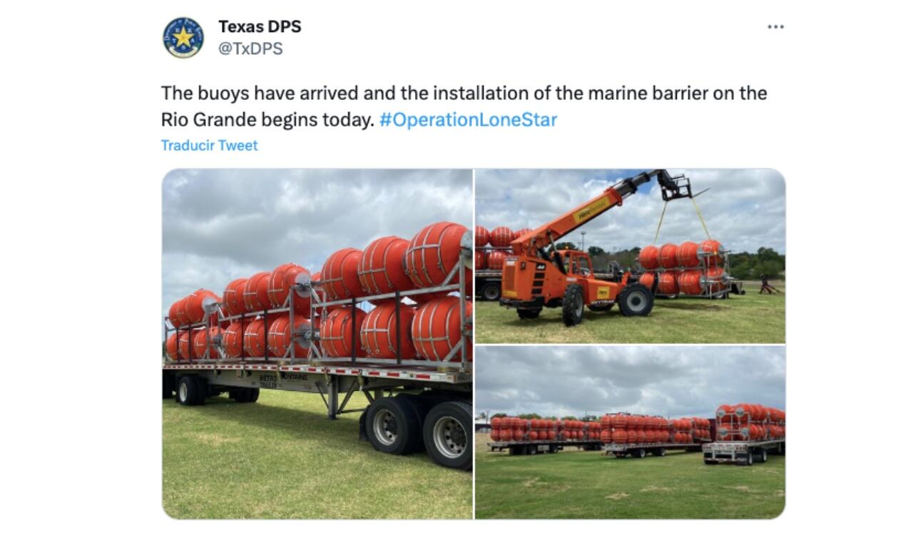 Las boyas miden 1,20 metros e irán ancladas en el fondo del río.