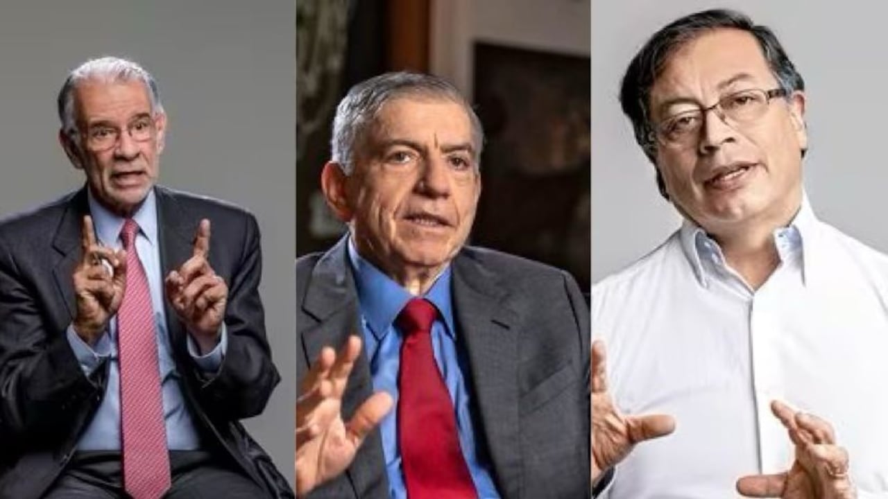 De izquierda a derecha: Eduardo Verano, Cesar Gaviria y Gustavo Petro.