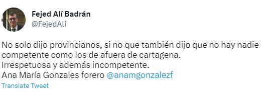 Respuestas a la sec. del Interior de Cartagena