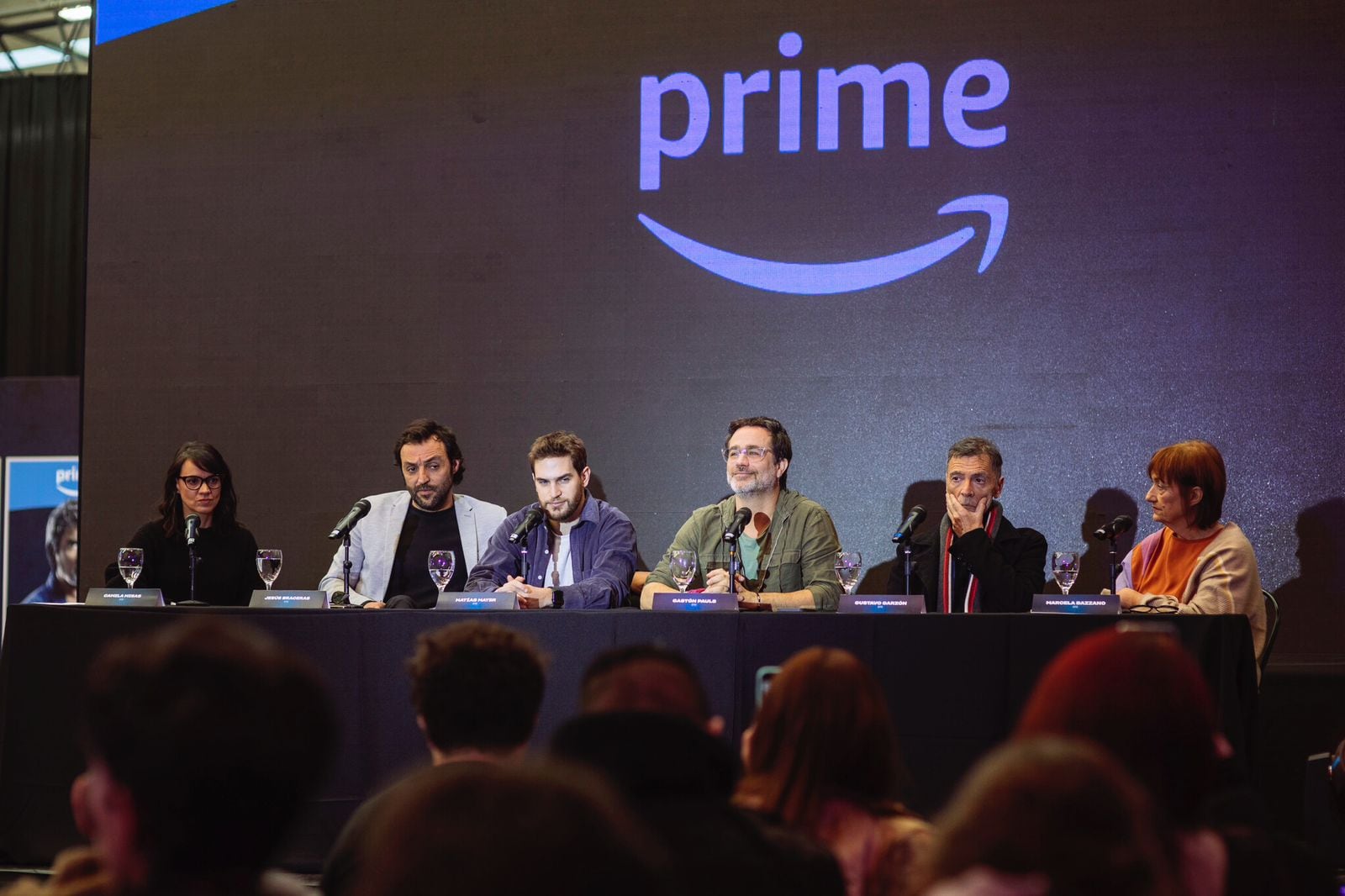 Rueda de prensa del lanzamiento de la serie Barrabrava, de Prime Video, en Buenos Aires, Argentina.