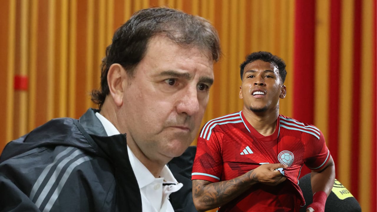 Néstor Lorenzo y Roger Martínez. El delantero no fue incluido en la prelista de 55 rumbo al Mundial 2026