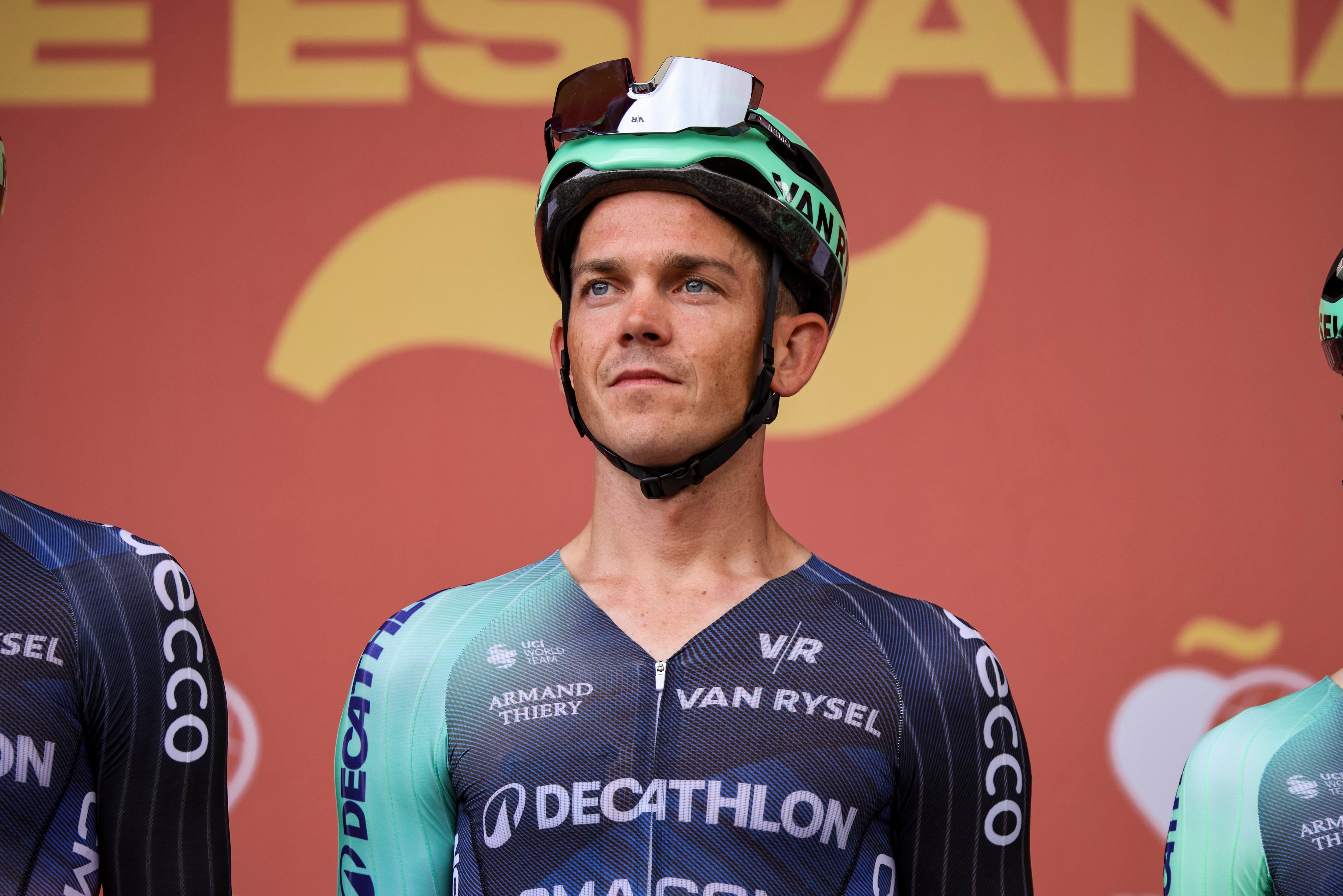 46 Gregor Muhlberger of Decathlon CMA CGM Team during the La Vuelta Espana 2026 from Monaco to Granada, Stage 5 from Falset to Roquetes of 173km in Catalonia, on 26th of August, 2026 in Spain. (Photo by Xavier Bonilla/NurPhoto via Getty Images)