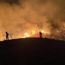 Fuertes incendios en los cerros tutelares amenazaron el patrimonio natural de la ciudad. Bomberos de Cali dieron muestra de heroicidad al combatir durante largas y extenuantes jornadas las llamas, ponieno incluso sus propias vidas en peligro. Foto Bomberos de Cali