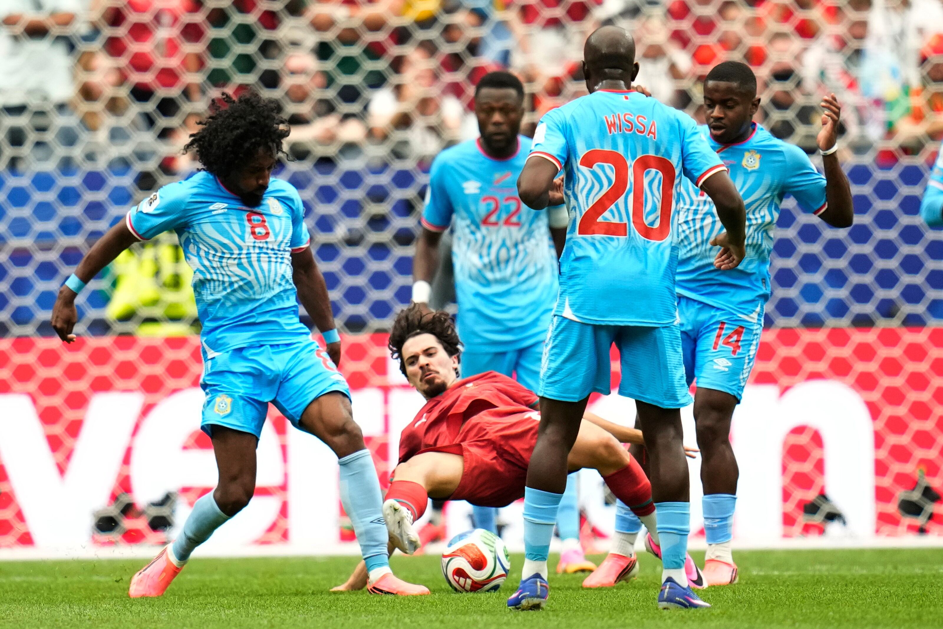 Imagen de los jugadores de RD Congo, que rescataron un heroico empate contra Portugal en el debut del Mundial 2026.