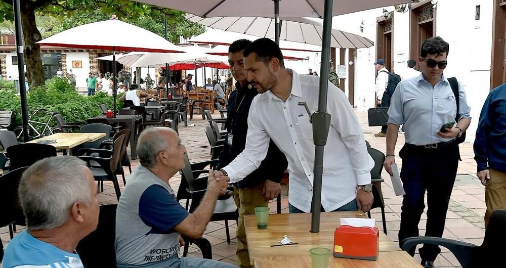 Ministro del Interior, Daniel Palacios, en Santa Fe de Antioquia.
