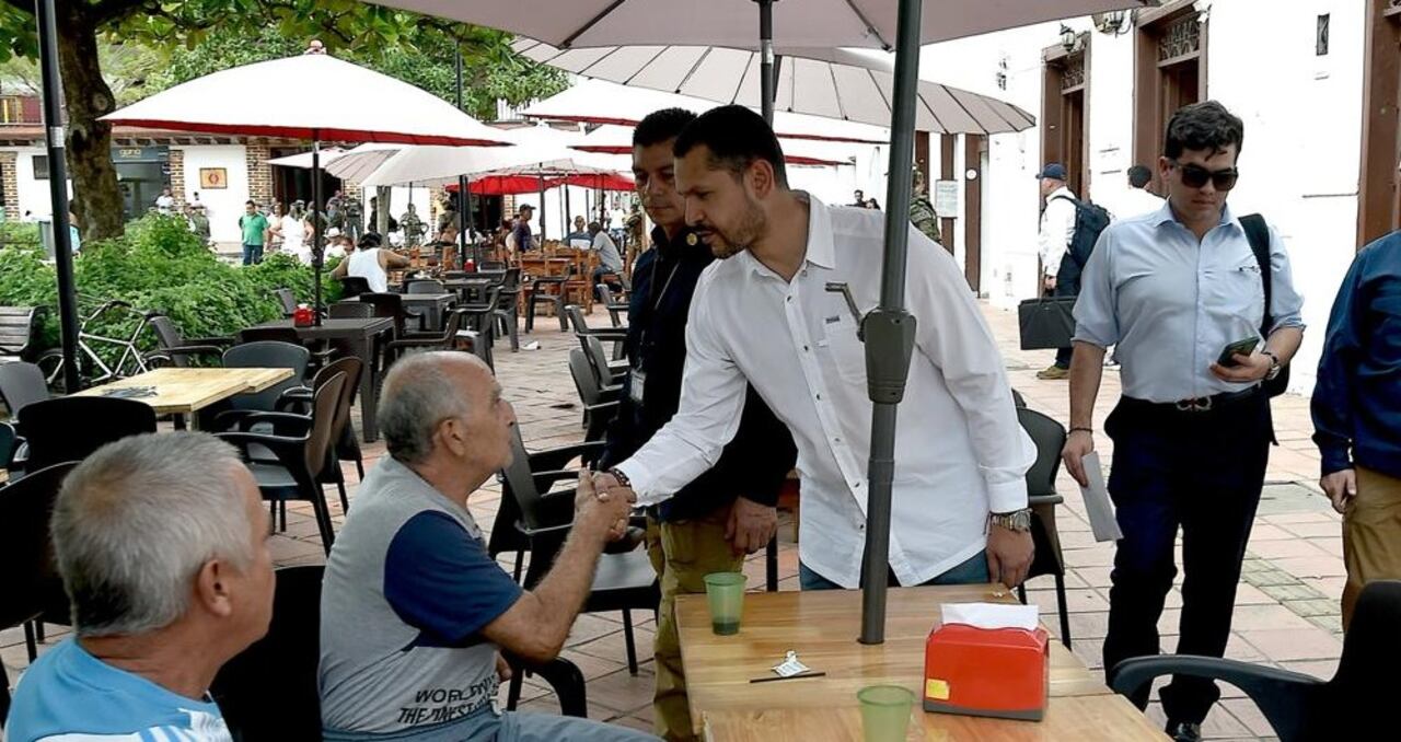 Ministro del Interior, Daniel Palacios, en Santa Fe de Antioquia.