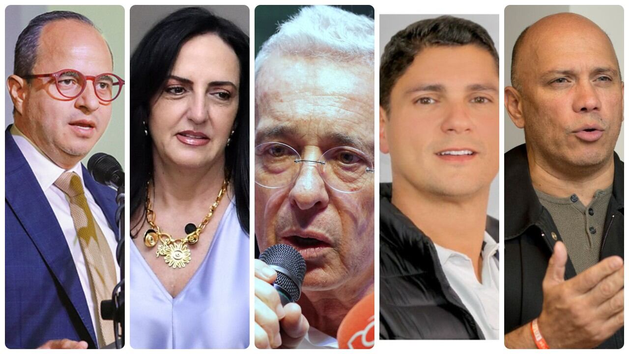 Juan Espinal, María Fernanda Cabal, Álvaro Uribe, Humberto Papo Amín y Sergio Araujo.