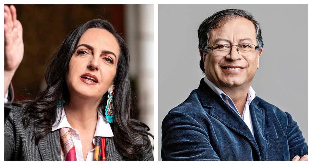 María Fernanda Cabal y Gustavo Petro.