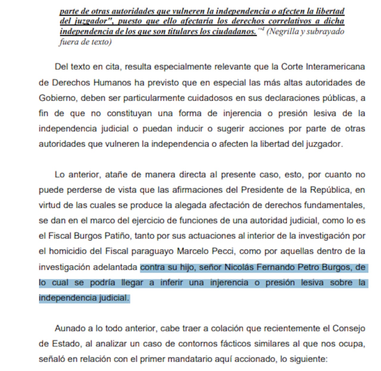 Un juzgado advirtió que el presidente Gustavo Petro “causó un daño al buen nombre” del fiscal Burgos