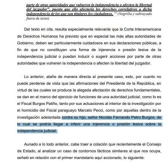 Un juzgado advirtió que el presidente Gustavo Petro “causó un daño al buen nombre” del fiscal Burgos