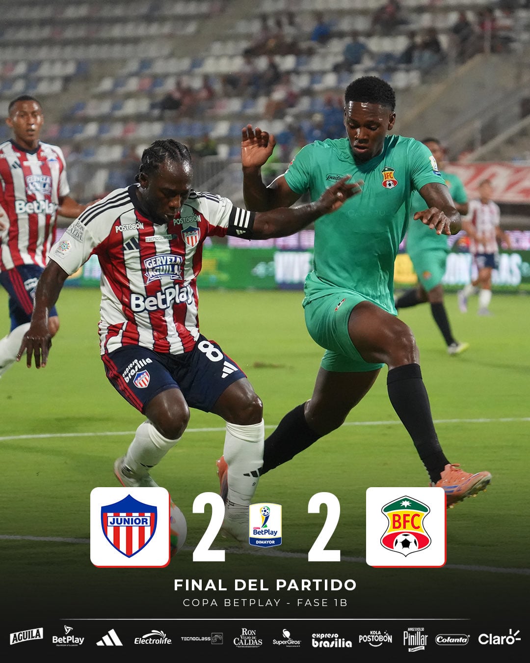 Junior empató con el Barranquilla.
