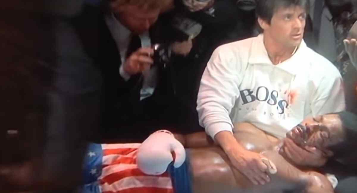 Muerte de Apollo Creed en Rocky IV