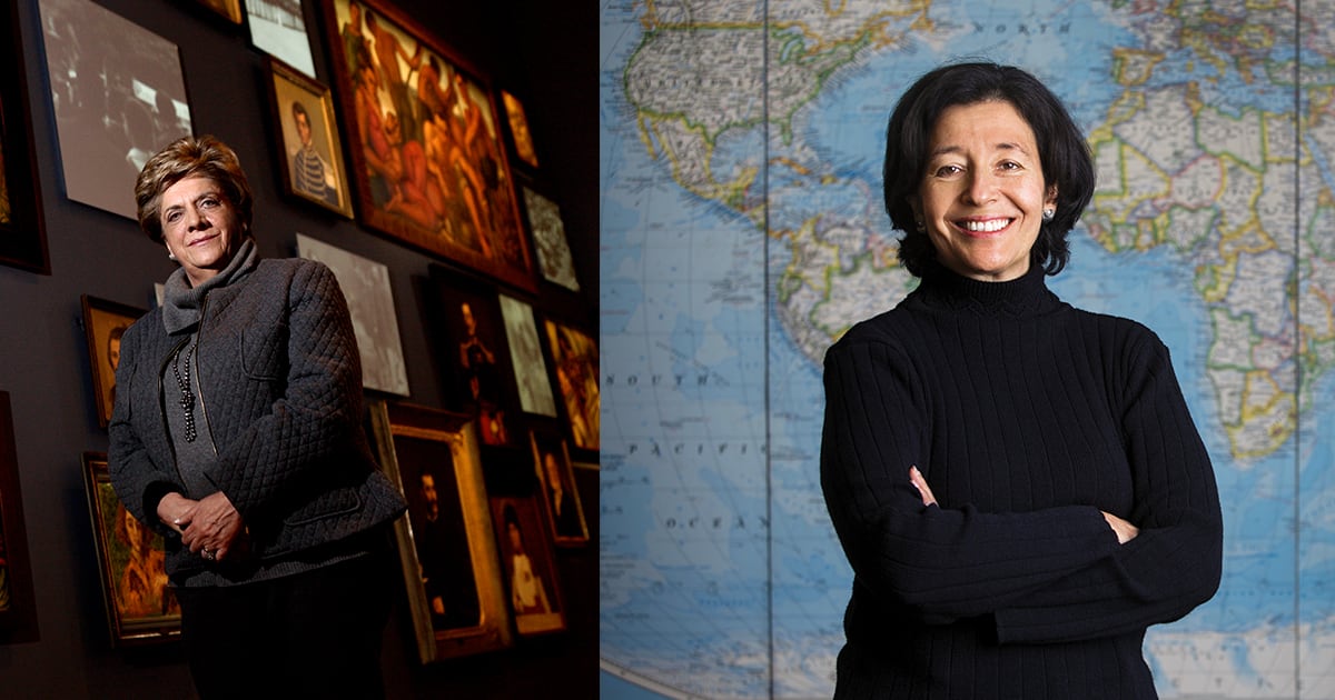  María Victoria de Robayo y María Teresa Ronderos.