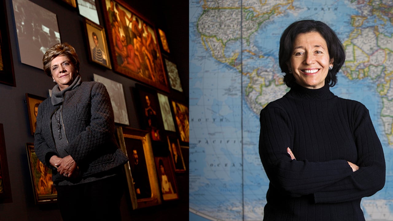 María Victoria de Robayo y María Teresa Ronderos.