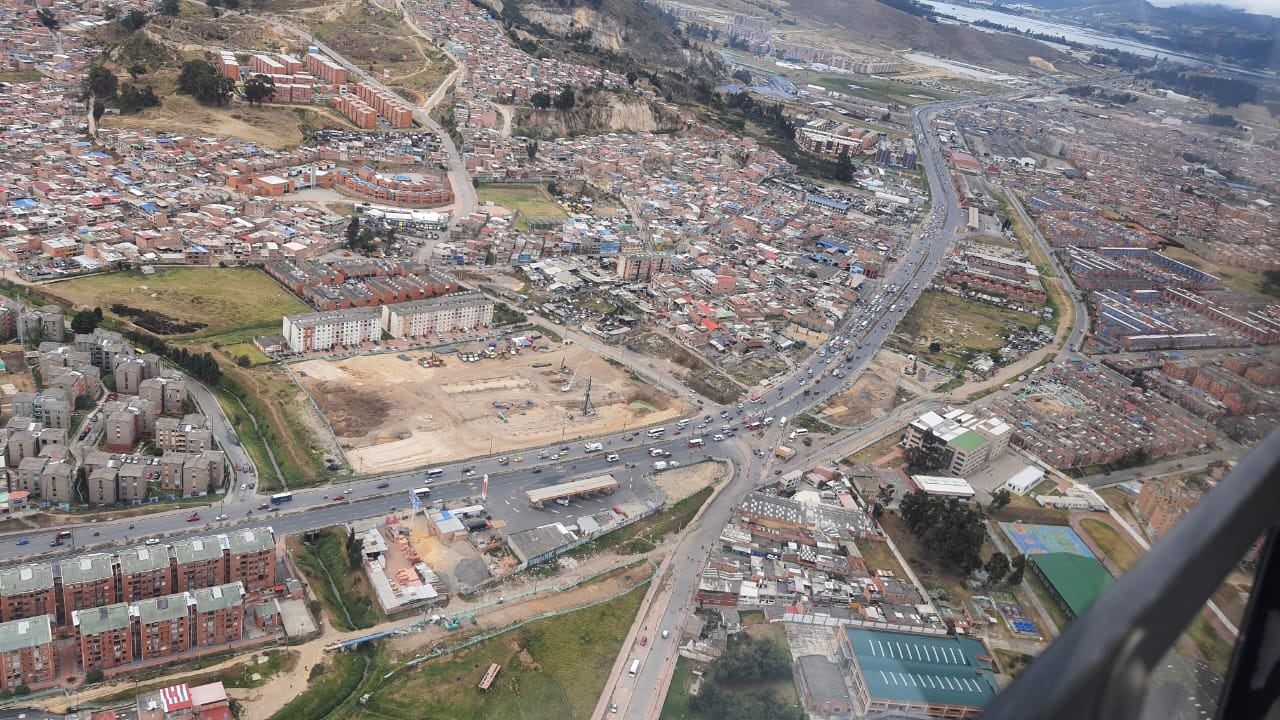 Vías de la ciudad monitoreadas desde helicóptero.