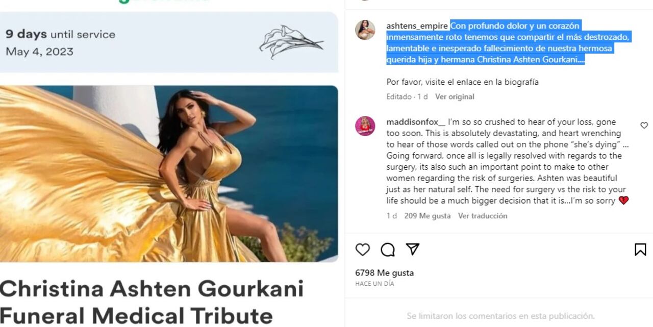 Ashten Gourkani, modelo estadounidense