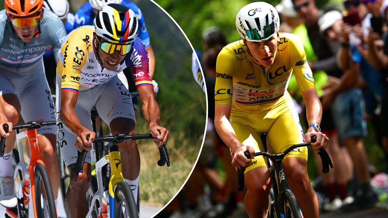 Egan Bernal y Tadej Pogacar en el Tour de Francia 2026