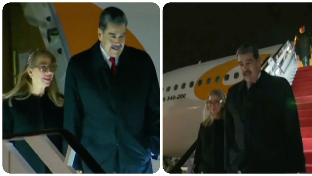 Nicolás Maduro llegó con Cilia Florez a Moscú