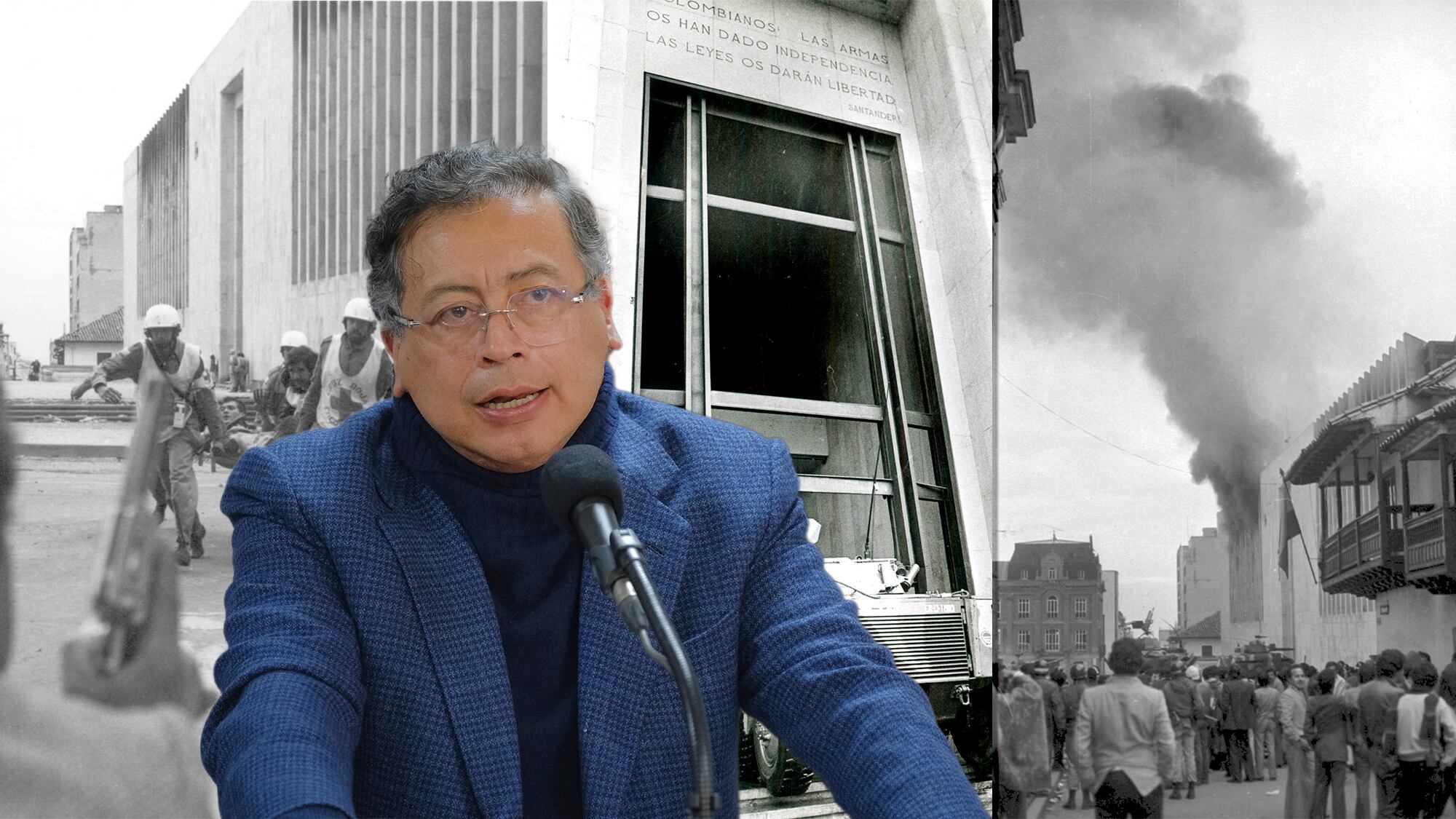 El presidente Gustavo Petro cambió el relato sobre la muerte del magistrado Manuel Gaona Cruz en la toma del Palacio de Justicia.