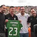 David Ospina, James Rodríguez, Sebastián Arango y Víctor Marulanda