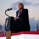 President Donald Trump speaks during a campaign rally at Orlando Sanford International Airport, Monday, Oct. 12, 2020, in Sanford, Fla. (AP Photo/Evan Vucci)