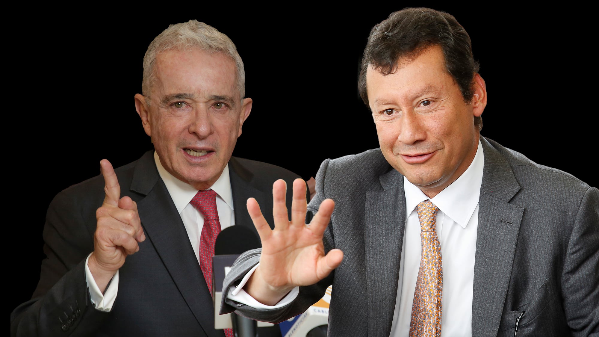 Álvaro Uribe y Jaime Lombana