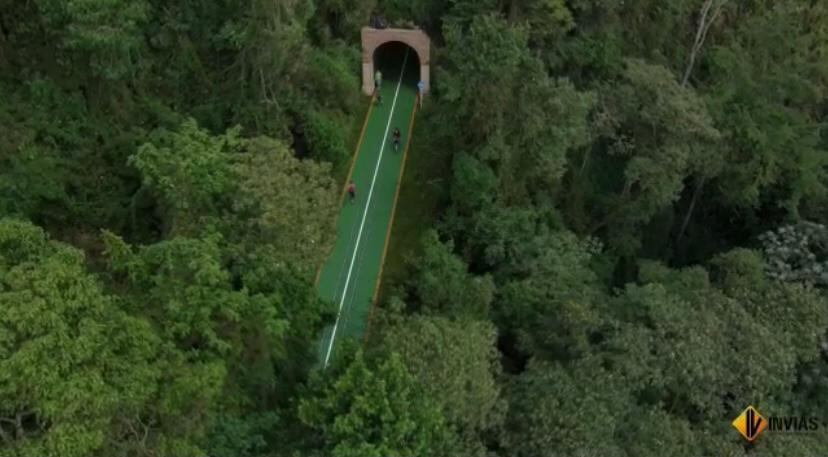 Render del corredor verde de Invías