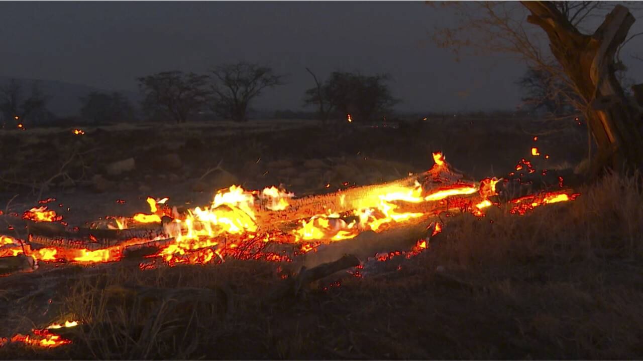 Incendio forestal en Kihei, Hawái, el miércoles 9 de agosto de 2023.