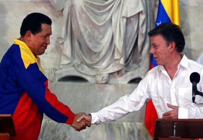 Las relaciones de Colombia y Venezuela comenzaron una nueva etapa con el encuentro entre los presidentes Juan Manuel Santos y Hugo Chávez.
