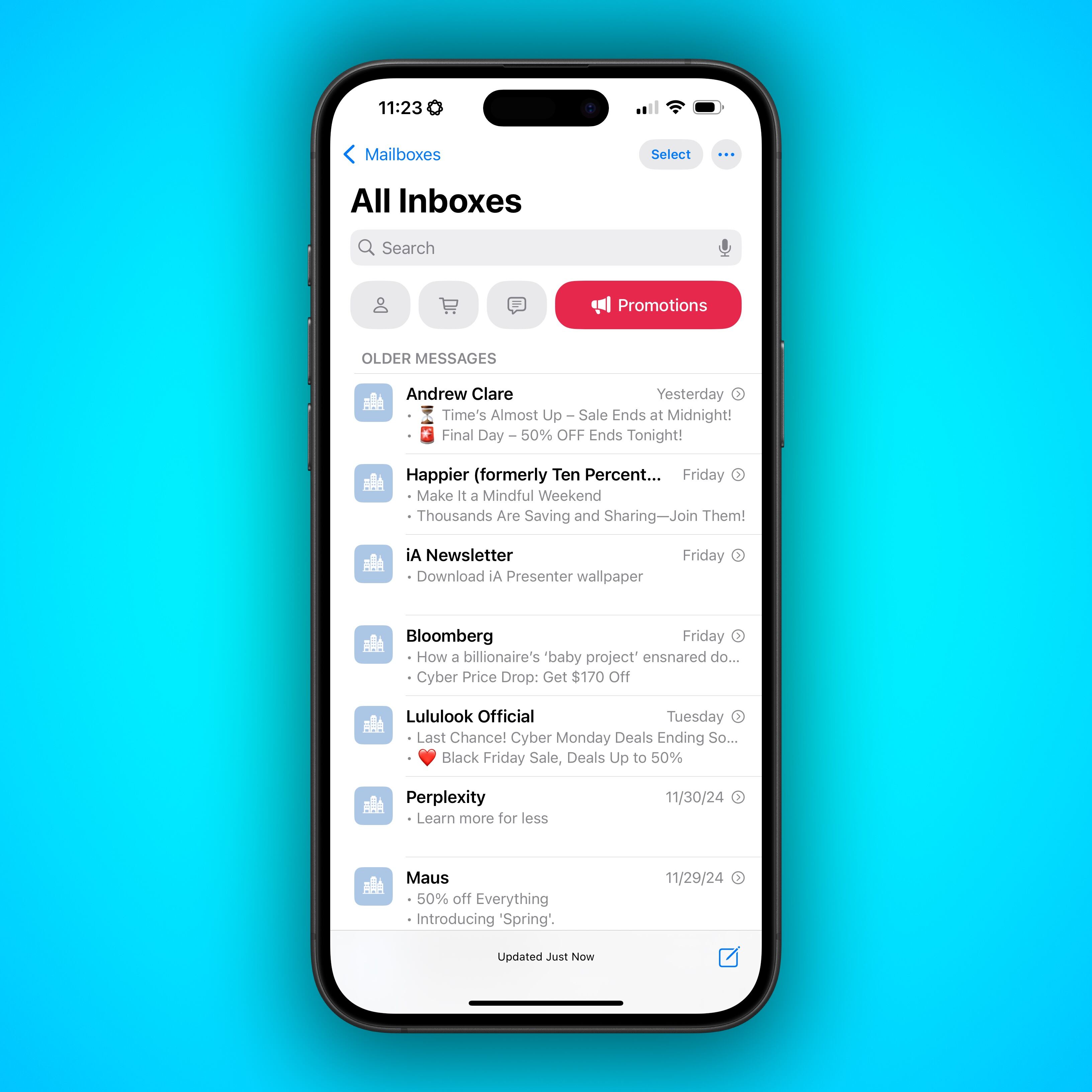 Otra de las grandes novedades de Apple Intelligence es la categorización en la app Mail.