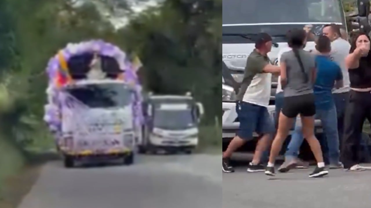 Caravana por la celebración de la Virgen del Carmen terminó en pelea entre conductores.