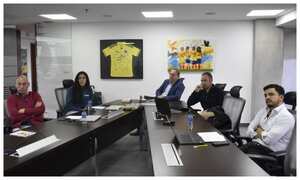 Jaime Yarza (Tournaments Director), Marina San Miguel (Youth Tournaments) y Marely Flores (Senior Womens Tournaments Manager), delegados Fifa