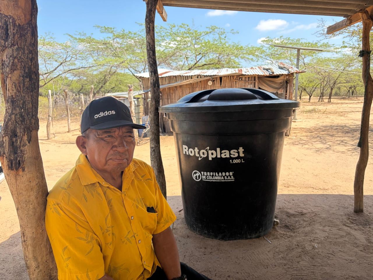 Franco López, autoridad de la comunidad Moguasira.