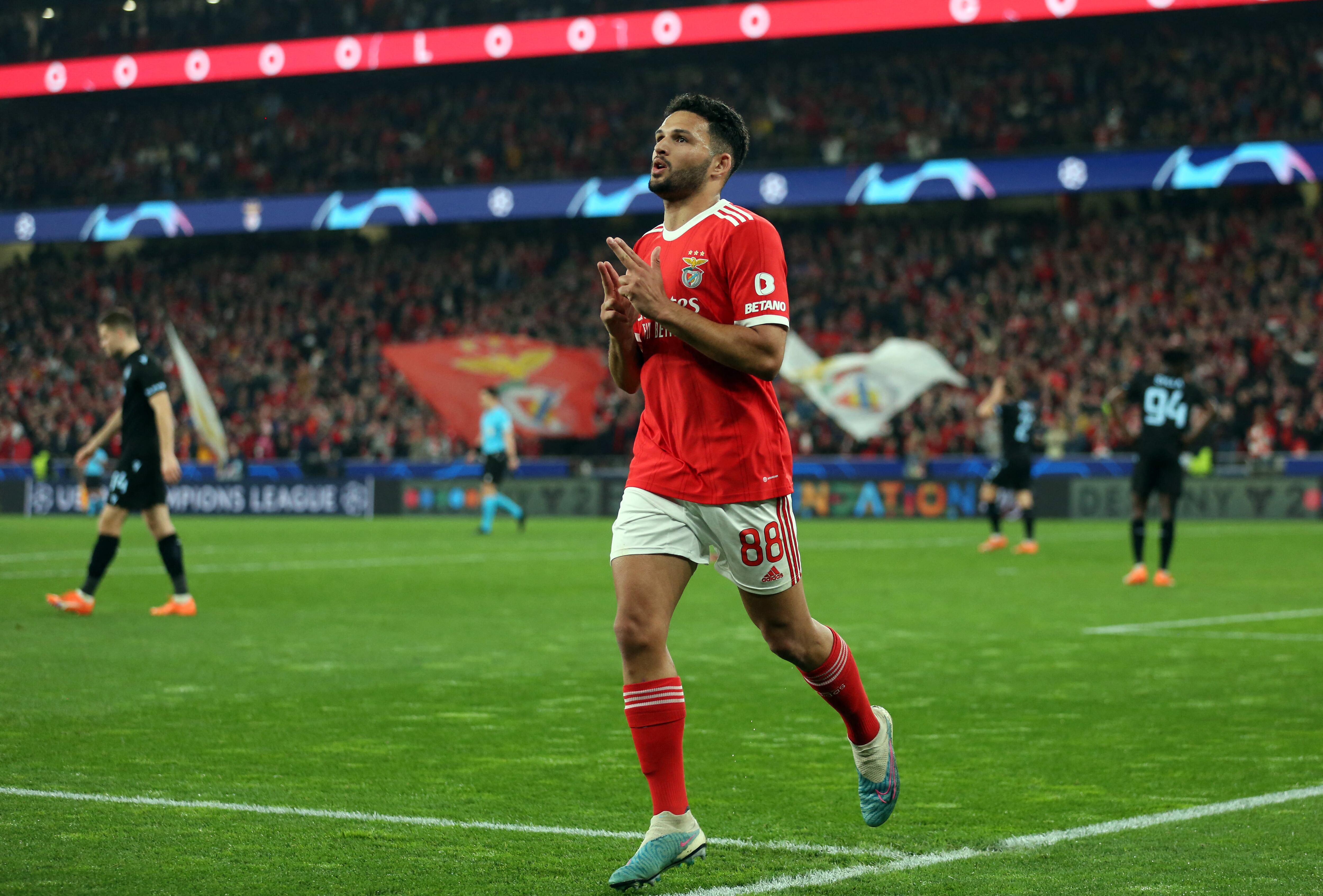 Gonçalo Ramos, quien reemplazó en el Mundial de Qatar 2022 a Cristiano Ronaldo está en racha en Benfica.