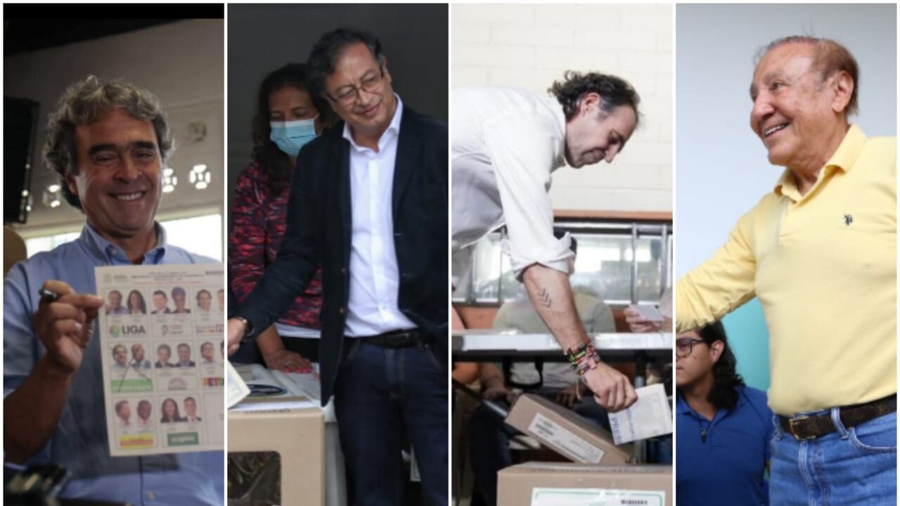 En orden: Sergio Fajardo, Gustavo Petro, Federico Gutiérrez y Rodolfo Hernández.