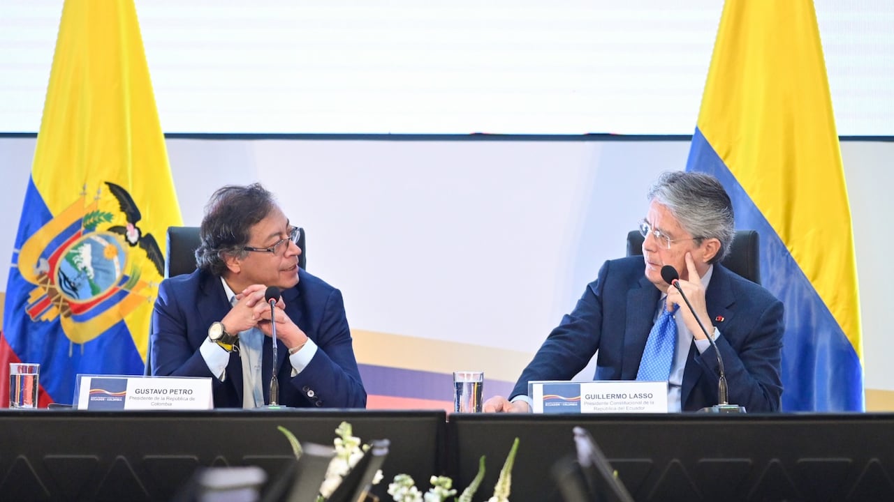 Presidente Gustavo Petro y el mandatario de Ecuador Guillermo Lasso