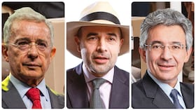 Álvaro Uribe, Andrés Guerra y Enrique Gómez.