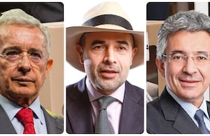 Álvaro Uribe, Andrés Guerra y Enrique Gómez.