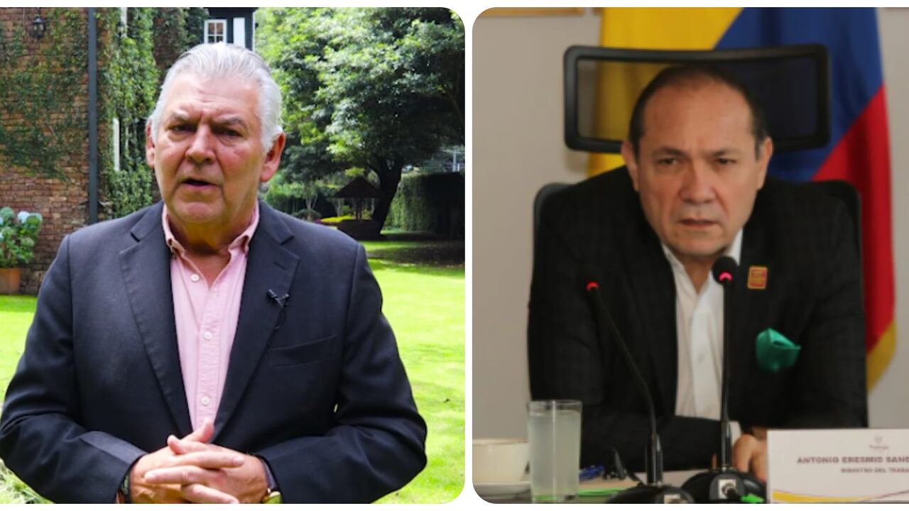 Jaime Alberto Cabal, presidente de Fenalco, y Antonio Sanguino, ministro del Trabajo.