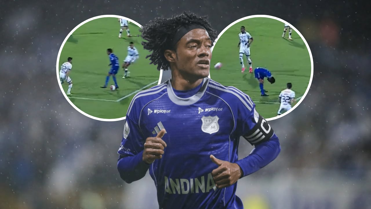 La jugada de Juan Guillermo Cuadrado con Millonarios ante Fortaleza, que se volvió viral.
