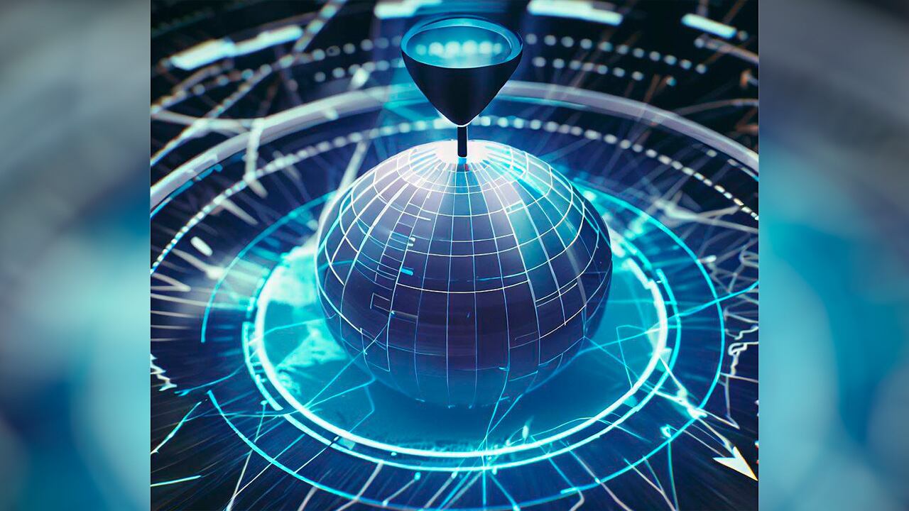 Ilustración del sistema de posicionamiento global (GPS).